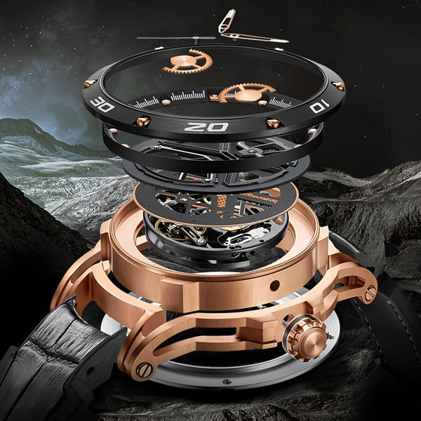 Hollow Automatic Mechanical Watch For Men, Suitable For Business And Sports