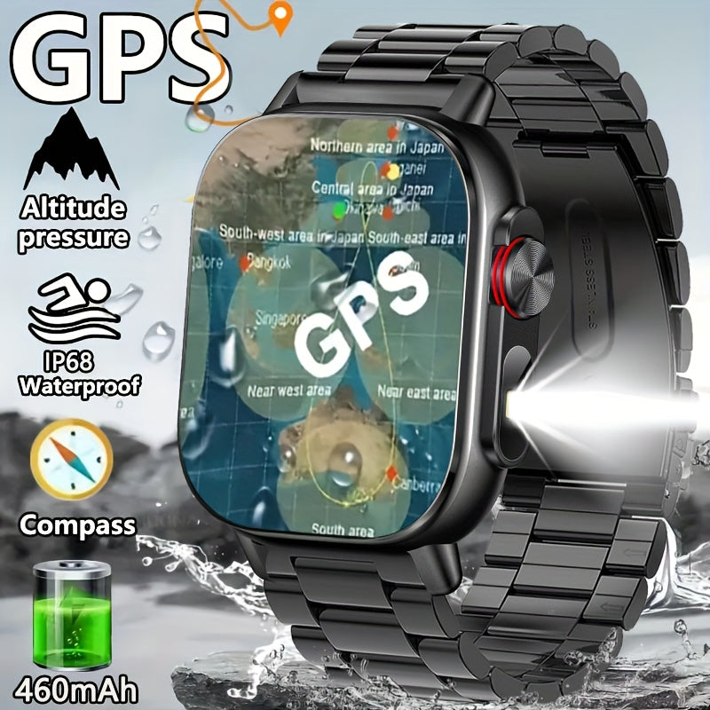 COIUSOR High-Precision GPS Smartwatch with Wireless Calling, Compass & LED, IPS HD Display