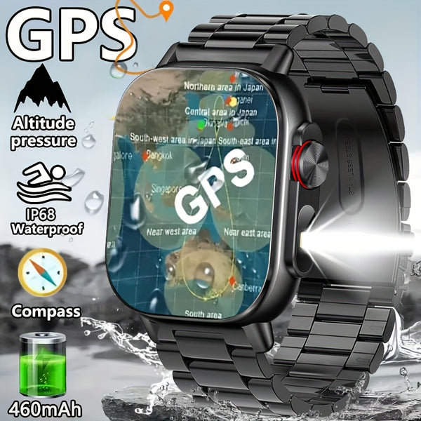 COIUSOR High-Precision GPS Smartwatch with Wireless Calling, Compass & LED, IPS HD Display