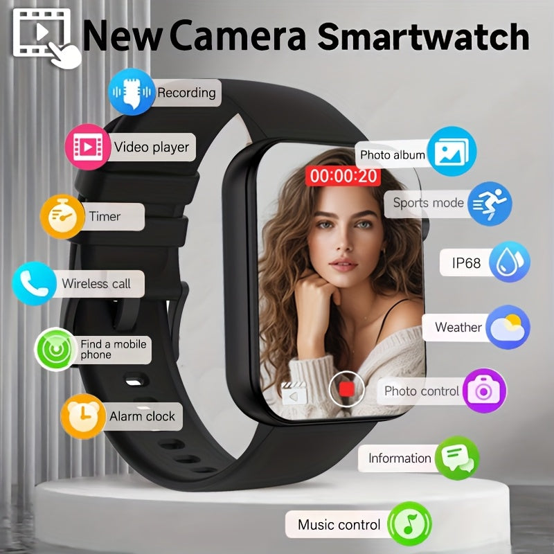 2025 First Smartwatch with Camera, Audio & Video Recording, 1.91