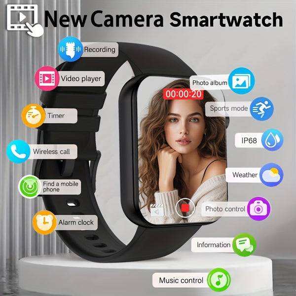2025 First Smartwatch with Camera, Audio & Video Recording, 1.91