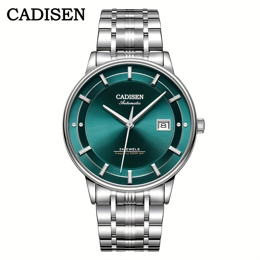 CADISEN Ultra-thin Mechanical Wriswatch 9015 - Luxury Single-dome Crystal Automatic Watch for Men