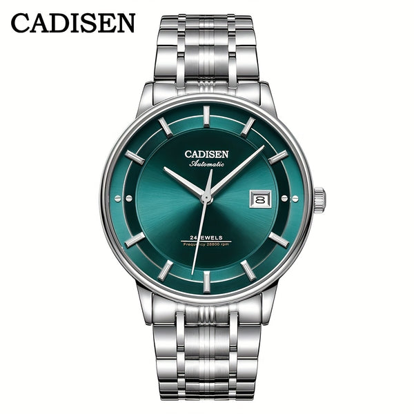 CADISEN Ultra-thin Mechanical Wriswatch 9015 - Luxury Single-dome Crystal Automatic Watch for Men
