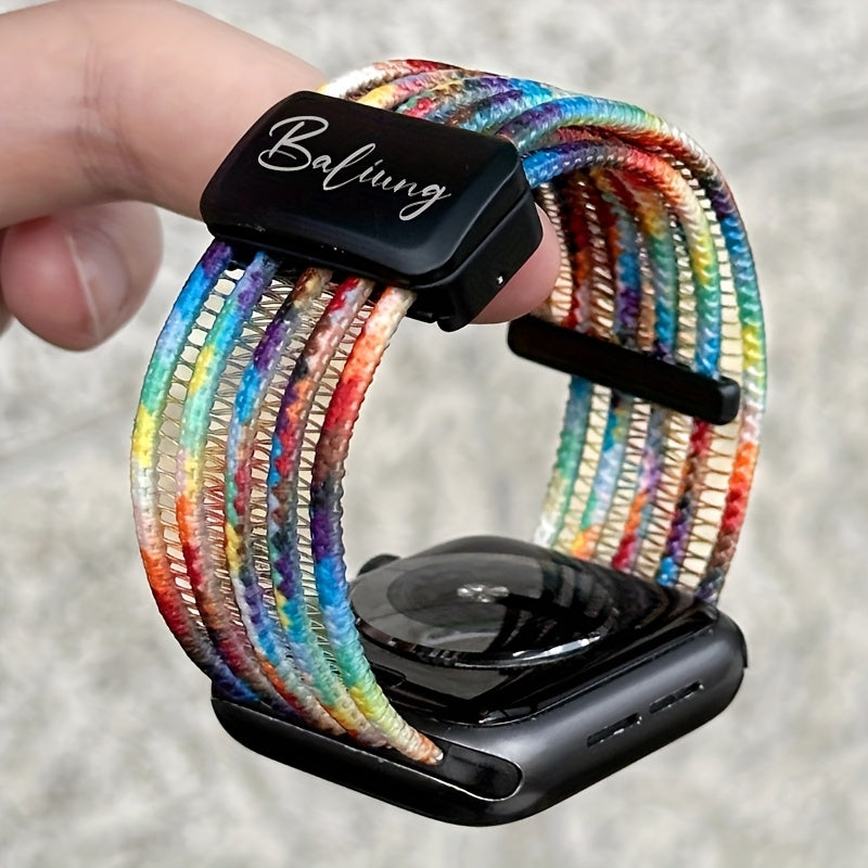 Customized Personalized Custom Name Color Breathable Magnetic Band for Apple Watch