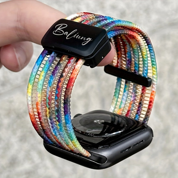 Customized Personalized Custom Name Color Breathable Magnetic Band for Apple Watch
