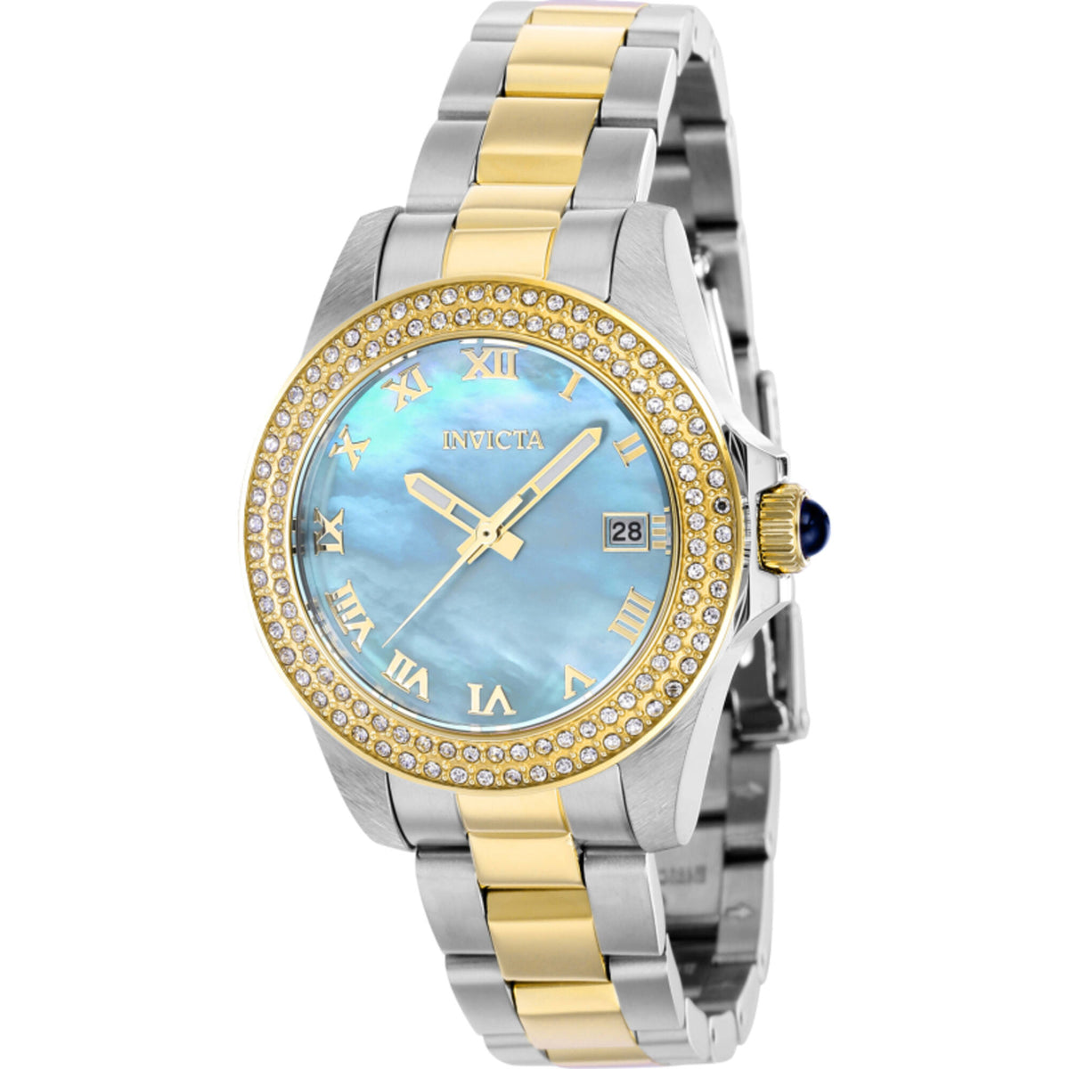 Invicta 41552 Women's Angel Light Blue Mop Dial Steel Quartz Watch