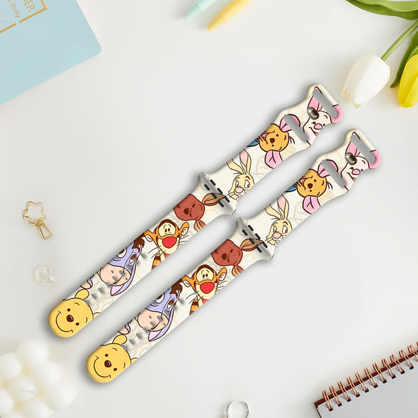 Disney Winnie the Pooh Fashion Kawaii Cartoon Print Smart Watch Strap for Apple Watch Ultra