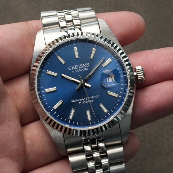 CADISEN New 's Watches Mechanical Automatic Watch for Japan 8215 AR Created-Sapphire