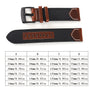 GFHEYE Vintage Oil Genuine Leather & Nylon Watch Band Strap with Steel Buckle