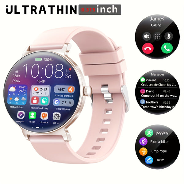 Ultra-Thin And Durable Smart Watch for Men And Women, Battery Life of 5-7 Days, Wireless Calling