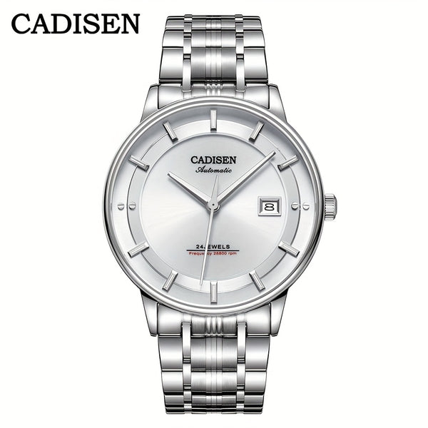 CADISEN Ultra-thin Mechanical Wriswatch 9015 - Luxury Single-dome Crystal Automatic Watch for Men