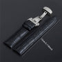 Black Crocodile Embossed Pu Leather Watchband Compatible with Leather Watch Band Strap Galaxy