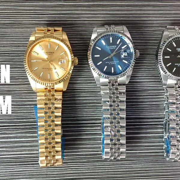 CADISEN New 's Watches Mechanical Automatic Watch for Japan 8215 AR Created-Sapphire