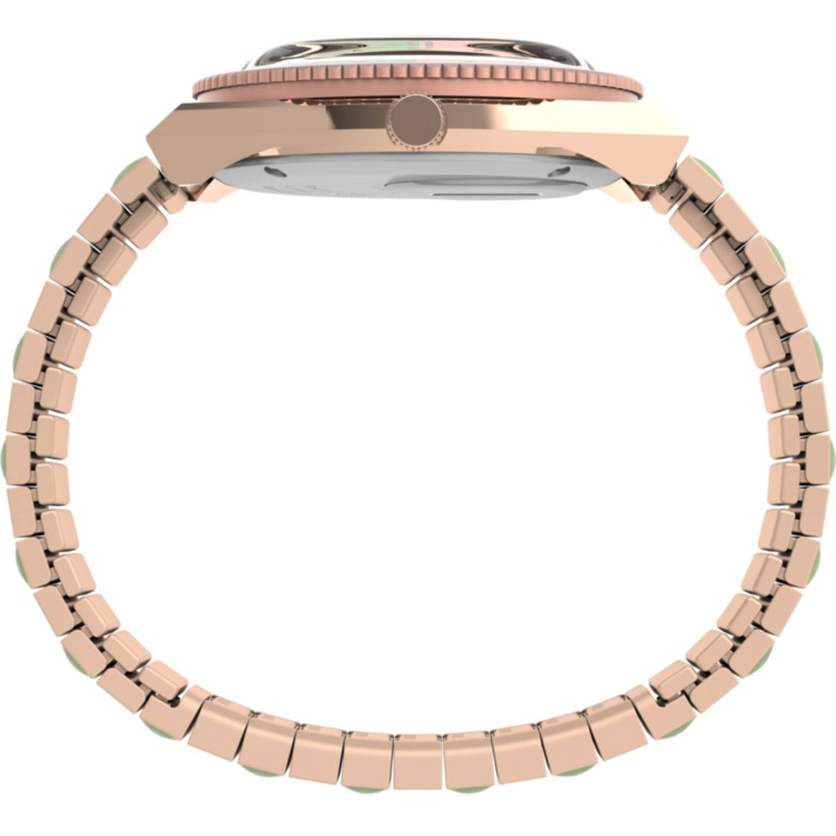 Timex TW2V38700 Women's Q Malibu Quartz Green Dial Bracelet Watch