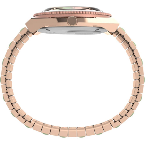 Timex TW2V38700 Women's Q Malibu Quartz Green Dial Bracelet Watch