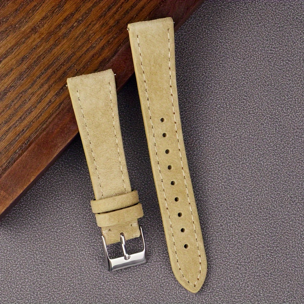Premium Leather Suede Watch Strap Watchband Gray Blue Brown Watch Bands Quick Release Wristband Belt Accessories for Men