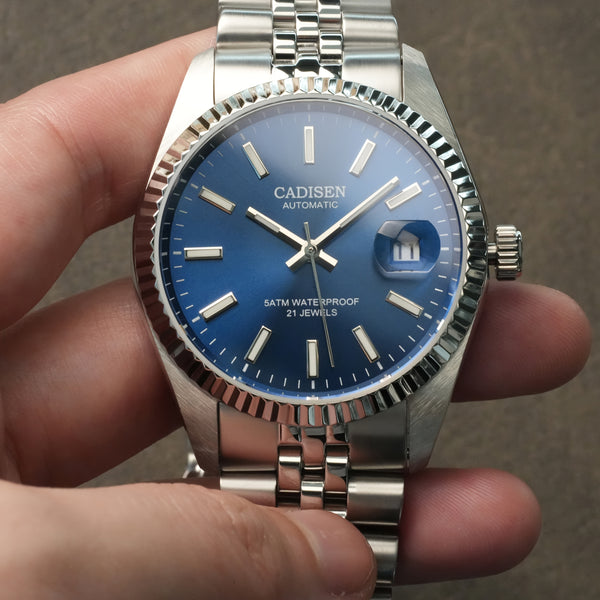 CADISEN New 's Watches Mechanical Automatic Watch for Japan 8215 AR Created-Sapphire