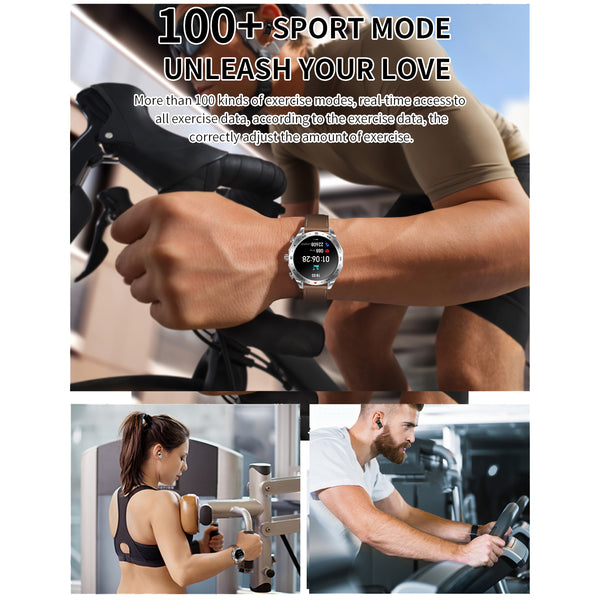 2025 new Men's smart watch, built-in TWS wireless headset, supports wireless calls, message push