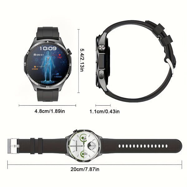 Marsyu Smartwatch with Wireless 5.0 Calls, 440mAh Long-Lasting Battery, 1.43\