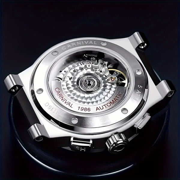 Carnival Men's Watch With HE Key Diving Watch Multi-function Men's Mechanical Watch Waterproof Wristwatch Holiday Gift