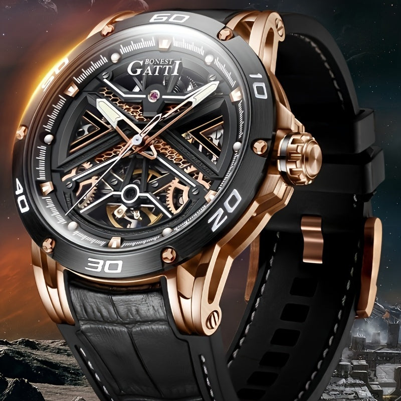 Hollow Automatic Mechanical Watch For Men, Suitable For Business And Sports