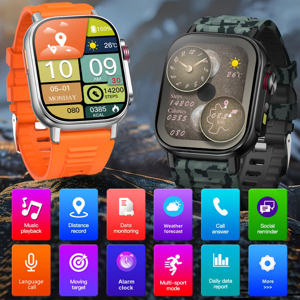 COIUSOR High-Precision GPS Smartwatch with Wireless Calling, Compass & LED, IPS HD Display