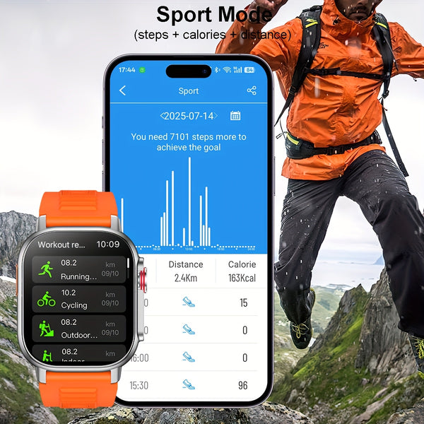 COIUSOR High-Precision GPS Smartwatch with Wireless Calling, Compass & LED, IPS HD Display