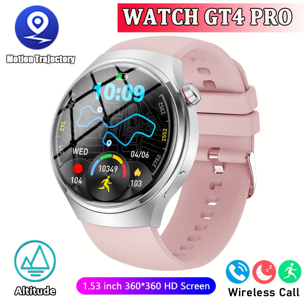 2025 new GT4 outdoor smart watch, equipped with a 1.53-inch high-definition screen