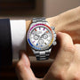 GUANQIN Men'S Luxury Mechanical Watch - Stainless Steel Dial & Band with Luminous Hands, 24H Display
