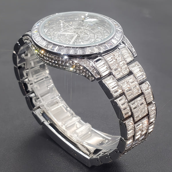 MISSFOX Women's Sparkling Rhinestone-Encrusted Quartz Watch with Luminous Dial