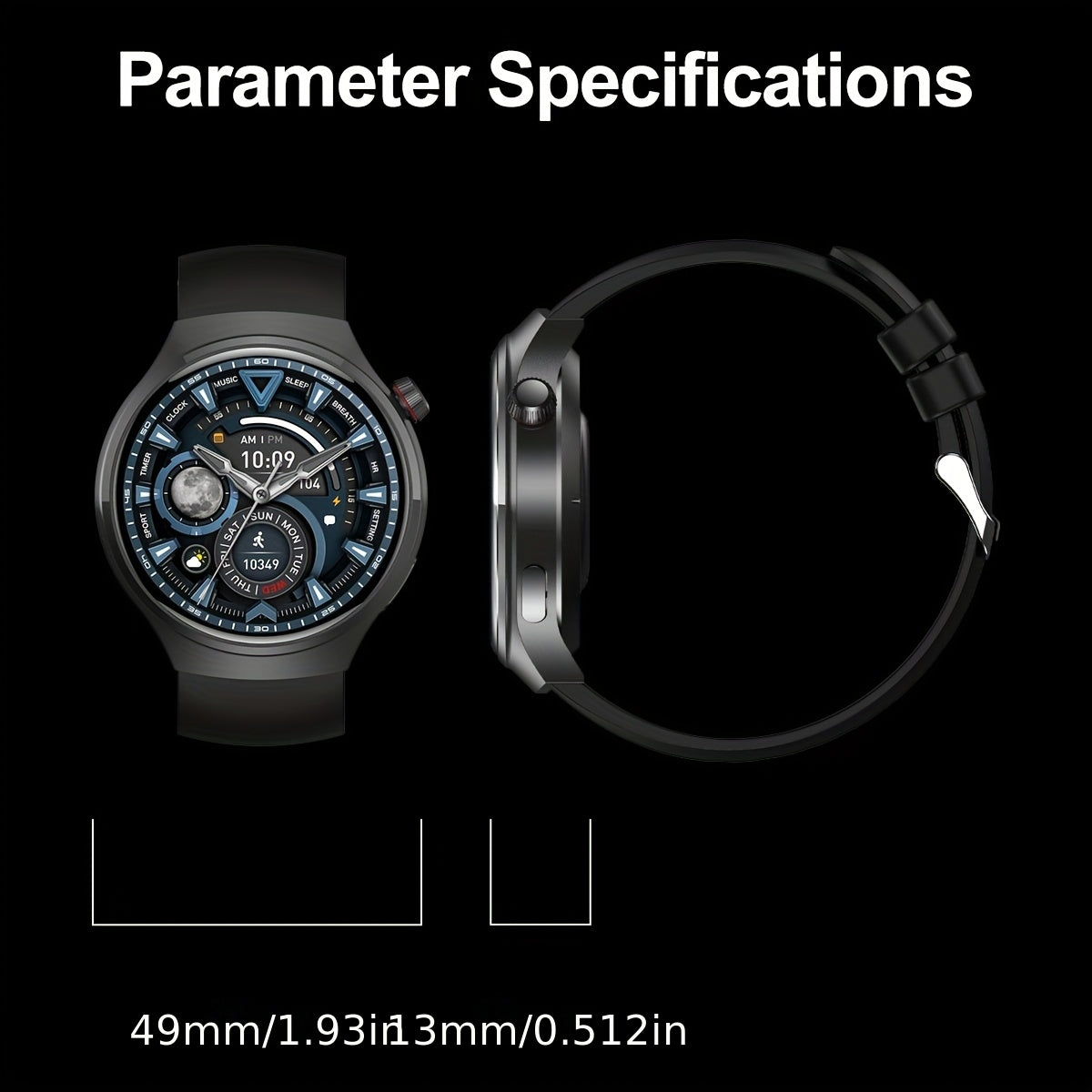 2025 new GT4 outdoor smart watch, equipped with a 1.53-inch high-definition screen