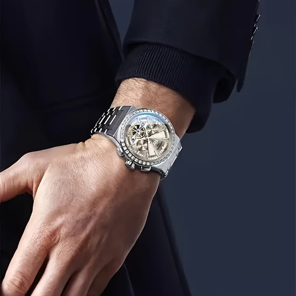 Carnival Men's Watch With HE Key Diving Watch Multi-function Men's Mechanical Watch Waterproof Wristwatch Holiday Gift