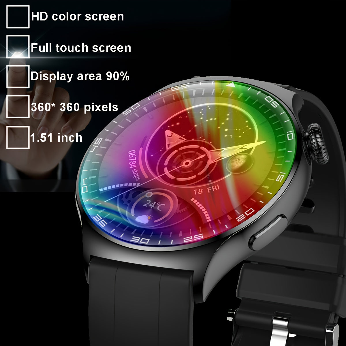 COIUSOR New Men's Business 1.51inch IPS Large Display Smartwatch with Wireless Calling and Mobile Phone Sync