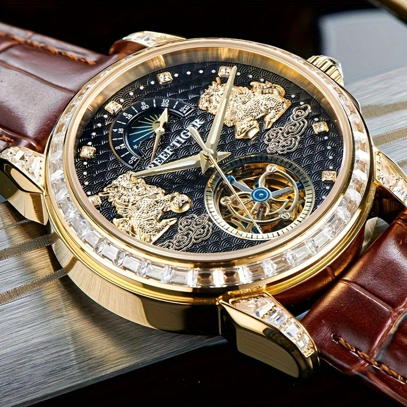 Men's Automatic Mechanical Watch Business Men's Watch Chinese Style Fashion Waterproof Men's Watch