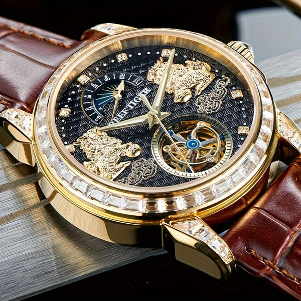 Men's Automatic Mechanical Watch Business Men's Watch Chinese Style Fashion Waterproof Men's Watch