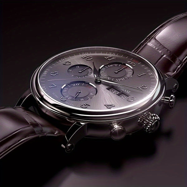 LOBINNI Brand Men'S Skeleton Mechanical Watches, Casual Men'S Gentlemanly Style Wristwatches