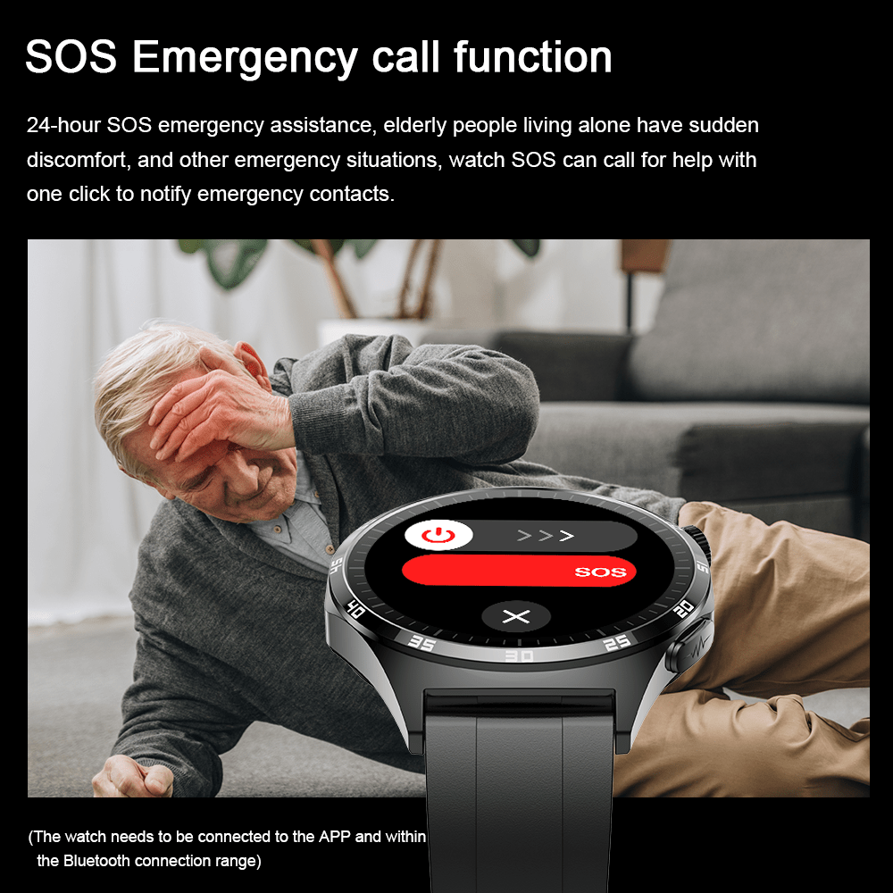 Marsyu Smartwatch with Wireless 5.0 Calls, 440mAh Long-Lasting Battery, 1.43\