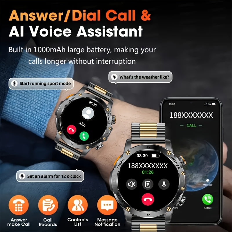 TKTKYY Men'S Smart Watch with 100+ Sport Modes, Wireless Calls