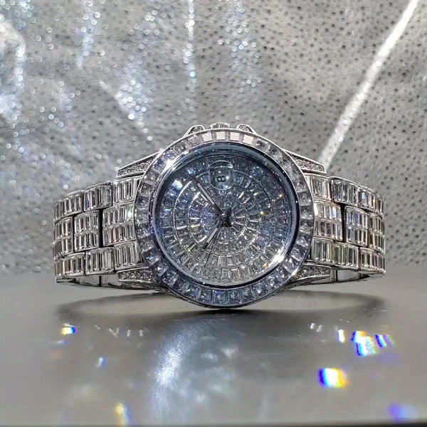 MISSFOX Women's Sparkling Rhinestone-Encrusted Quartz Watch with Luminous Dial