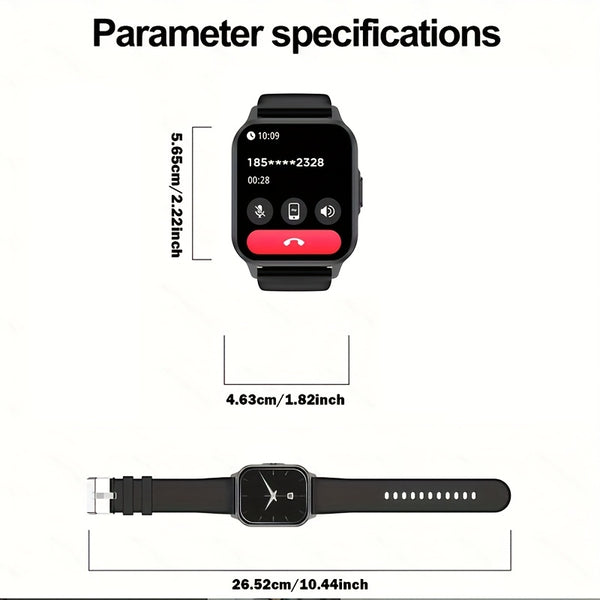 2025 New Smart Watch Men Full Touch Screen Sport Fitness Watch IP67 Waterproof Wireless Call Smartwatch Men+box for Android iPhone