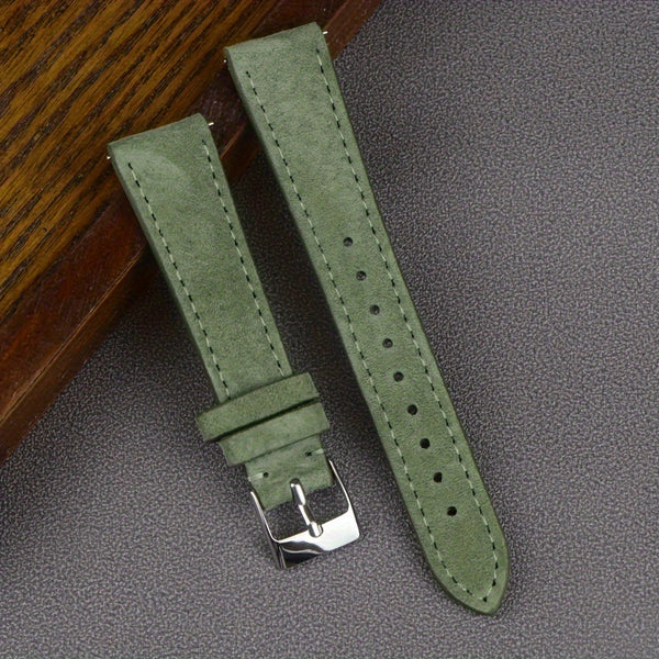 Premium Leather Suede Watch Strap Watchband Gray Blue Brown Watch Bands Quick Release Wristband Belt Accessories for Men