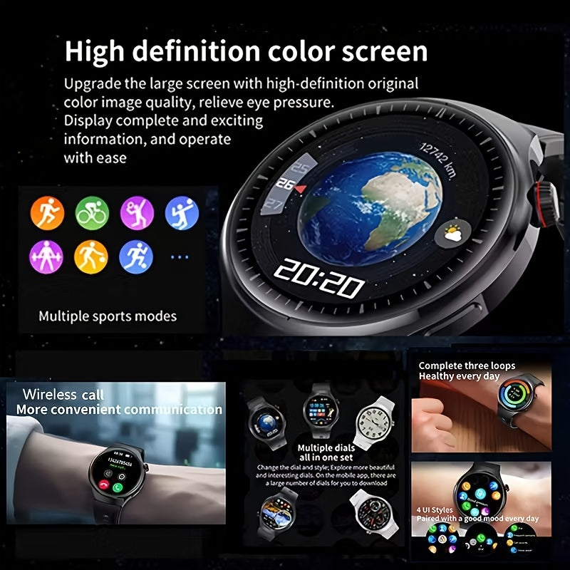 2025 New GT6 Pro Smartwatch, 1.46-inch 360 * 360 High-definition Screen, GPS Motion Trajectory, AI Voice