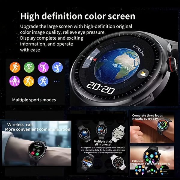 2025 New GT6 Pro Smartwatch, 1.46-inch 360 * 360 High-definition Screen, GPS Motion Trajectory, AI Voice