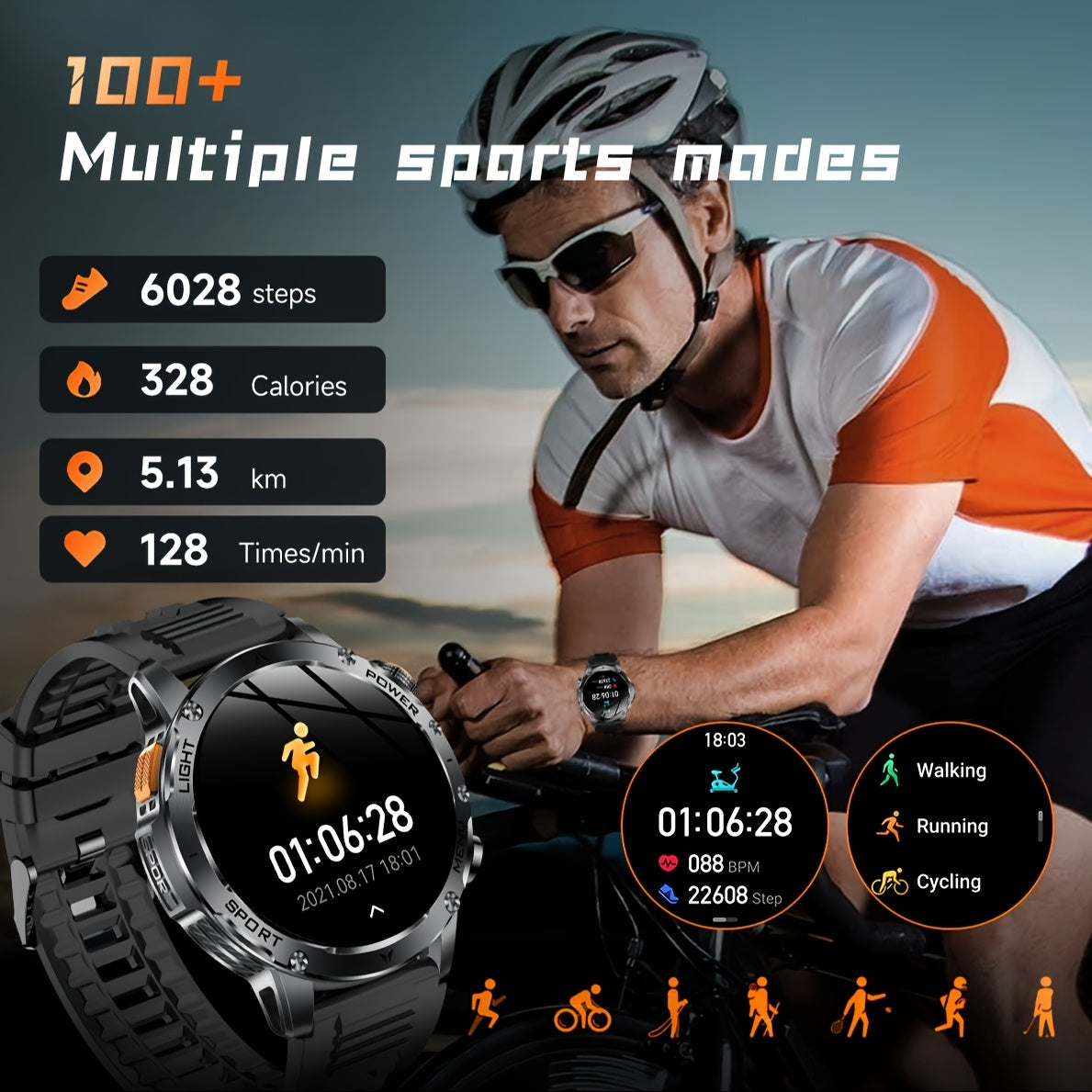 ECWORD Outdoor Sports Smartwatch - 1.7\