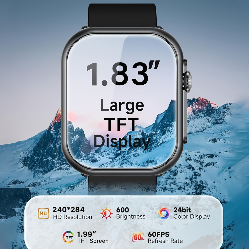 Smart Watch Multifunctional Full Screen Touch Smart Watch | 1000mAh Battery, Multiple Sport Modes