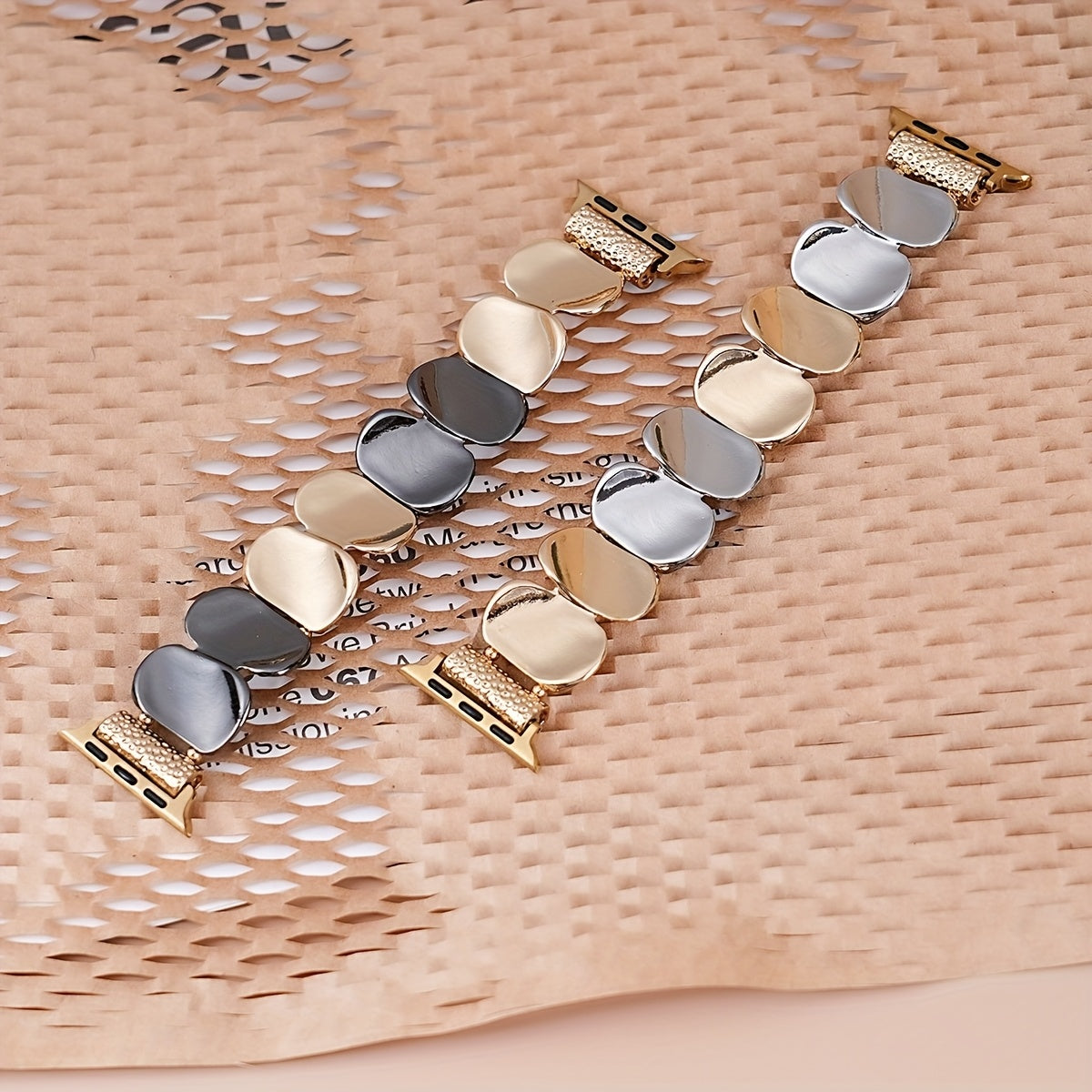 1pc of atmospheric glitter metal strap for men and Women's Apple Watch