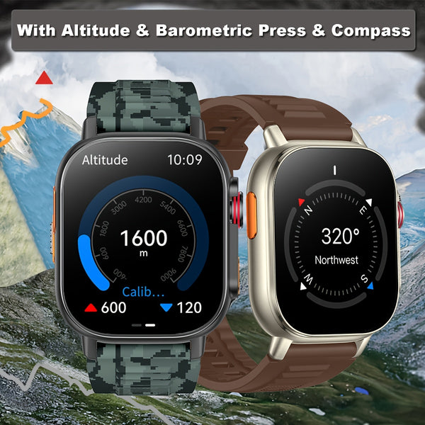 COIUSOR High-Precision GPS Smartwatch with Wireless Calling, Compass & LED, IPS HD Display