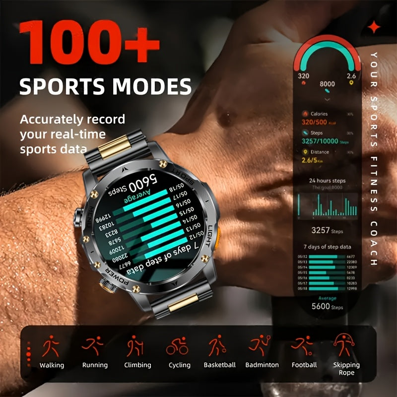 TKTKYY Men'S Smart Watch with 100+ Sport Modes, Wireless Calls