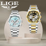 LIGE Classic Unisex Watch - Elegant Fashion Quartz Chronograph with Steel Band