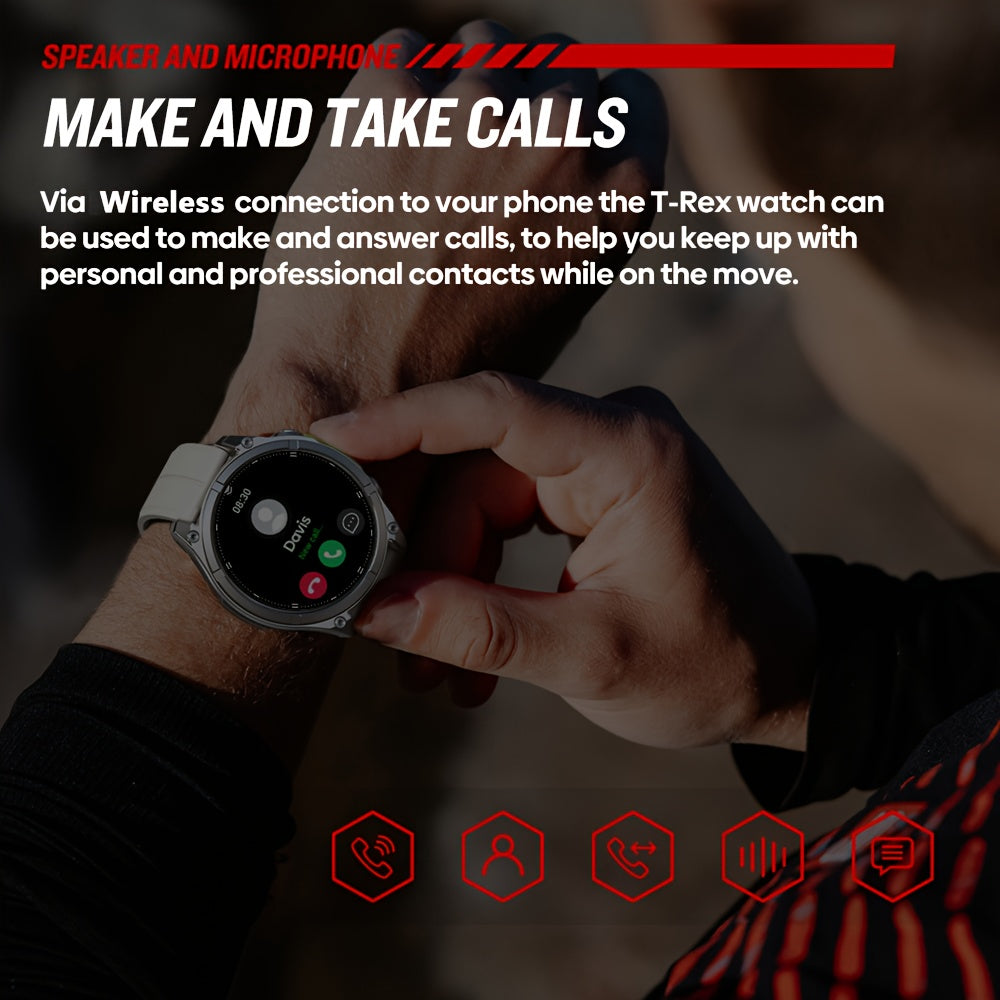 Ciberer Smartwatch Fitness Tracker: Wireless Calls, LED Flashlight, Voice Assistant